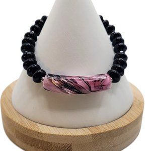 Gorgeous Pink and Black Bracelet